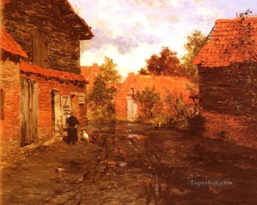 Frits Thaulow Painting - After The Rain Norwegian Frits Thaulow